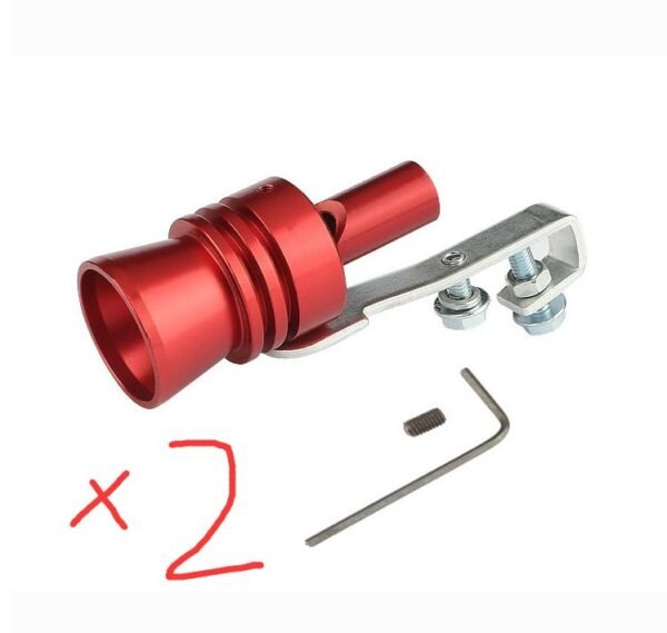 Car Modified Sound Wave Imitator Turbo Whistle - Red 2pcs, M