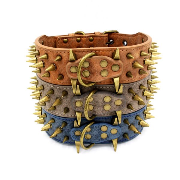 Spike Dog Collar Medium And Large Rivet Pet Collar Domineering Anti-bite Dog Collar