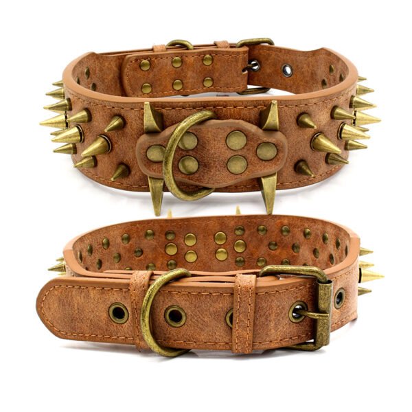 Spike Dog Collar Medium And Large Rivet Pet Collar Domineering Anti-bite Dog Collar