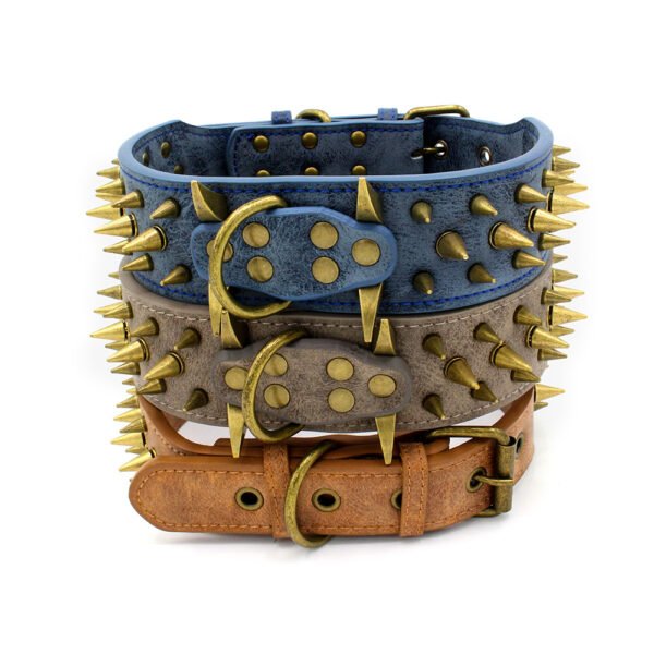 Spike Dog Collar Medium And Large Rivet Pet Collar Domineering Anti-bite Dog Collar