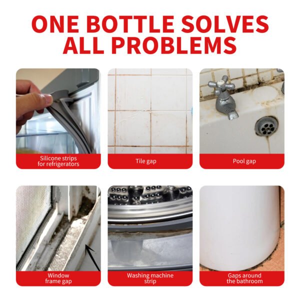 Mildew Remover Gel, Multi-Functional Mildew Remover Wall Tile Crevices Refrigerator Washing Machine Rubber Ring Cleaner