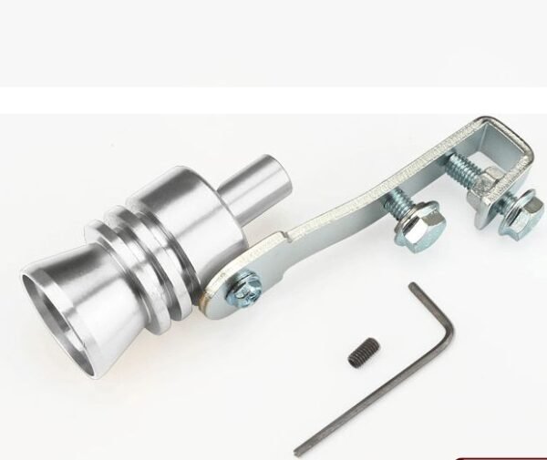Car Modified Sound Wave Imitator Turbo Whistle - Silver, L