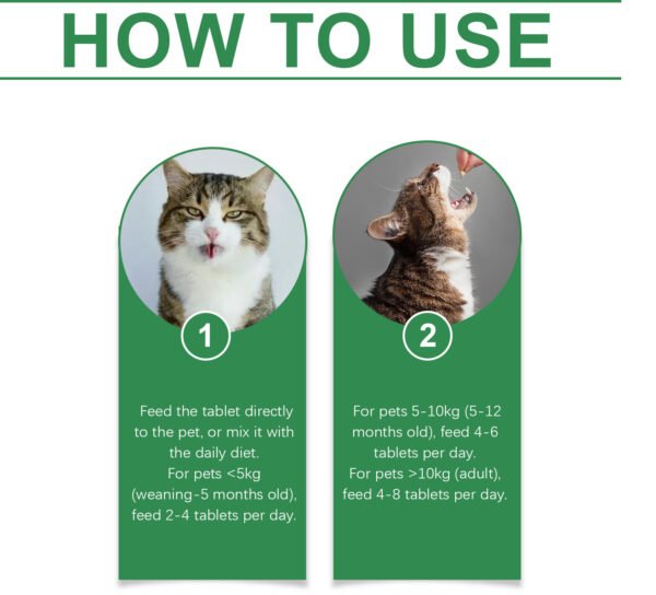 Pet Cat Multivitamin Tablets, Cats Supplement Vitamin Micronutrient Nutritional Supplements