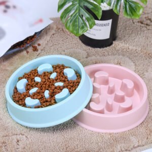 Dog Bowl Puzzle Anti-choking Single Bowl Petal Slow Food Bowl Healthy