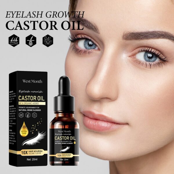 400075E7A297783B2187F4B5F5642C5F.jpg Castor Oil Mascara, Thickening & Moisturizing Natural Long Jet Black Curling Mild Mascara