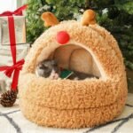 zeze elk yurt cat nest winter warm cat large space semi-enclosed removable and washable pet nest mat