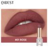 QIBEST Lipstick Velvet Matte Lipstick Not Easy To Fade Easy To Color Matte Lipstick