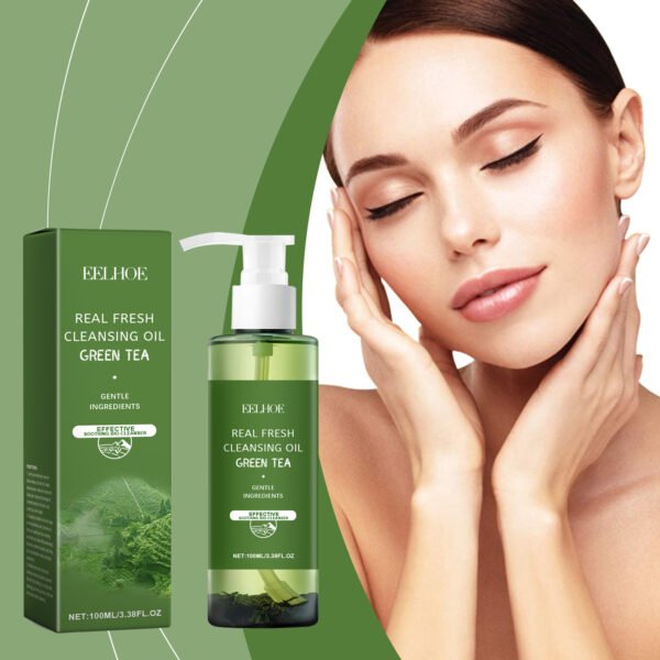 Green Tea Makeup Remover Oil Gently Removes Makeup For Face, Eyes And Lips With Refreshing And Non-Tight Makeup Remover Oil