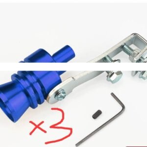 Car Modified Sound Wave Imitator Turbo Whistle - BLUE 3PCS, M