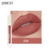 QIBEST Silky Lip Glaze Non-Stick Cup Does Not Fade Lip Gloss Makeup Color Liquid Lipstick Matte Moisturizing Lip Gloss