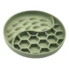High Temperature Resistant Silicone Dog Food Bowl New Product 2-partition Slow Food Honeycomb Silicone Dog Bowl