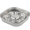 Pet Slow Feeding Food Bowl Slow Down Eating Non-Slip Metal Puzzle Maze Pet Dishes Anti Choke Stainless Steel Pet Bowl Training