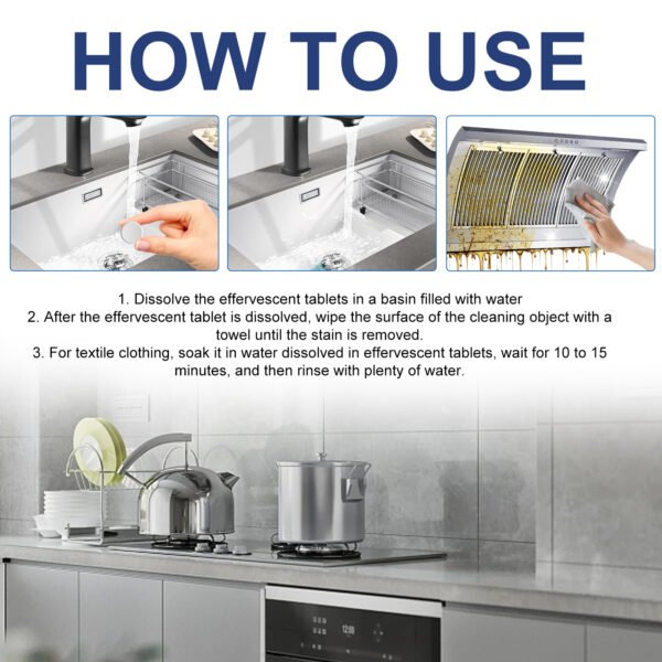 7084F00782FC7A1B3D139962EB84E4D0.jpg Multi-Functional Bio-Enzyme Cleaning Tablets, Bathroom Kitchen Multi-Functional Stain Cleaning Stainless Steel Rust Remover