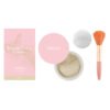 Setting powder with brush， Natural Makeup Light, Delicate Breathable Fit Dry And Wet Dual Use Powder Lasting Makeup