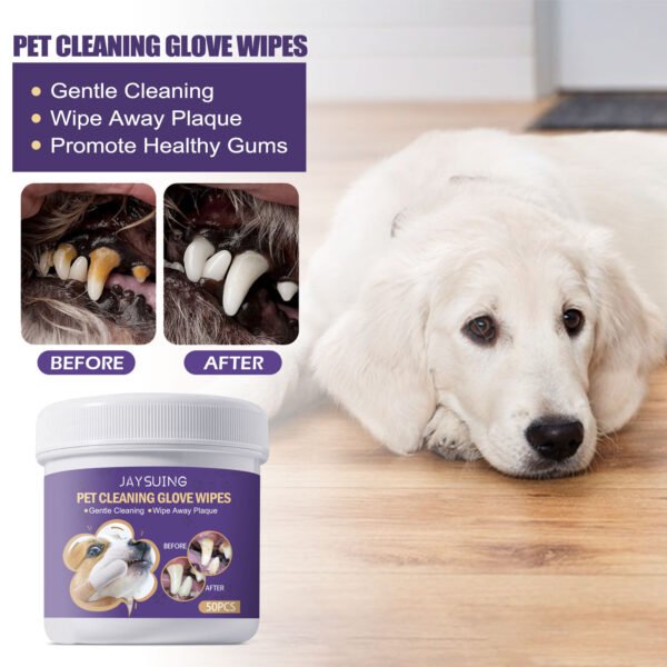 A99FA68FB16A8F82A50EFFABD483B2F1.jpg JAYSUING Pet Cleaning Glove Wipes, Pet Gum Care Gently Clean Dental Tartar Odor