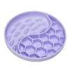 High Temperature Resistant Silicone Dog Food Bowl New Product 2-partition Slow Food Honeycomb Silicone Dog Bowl
