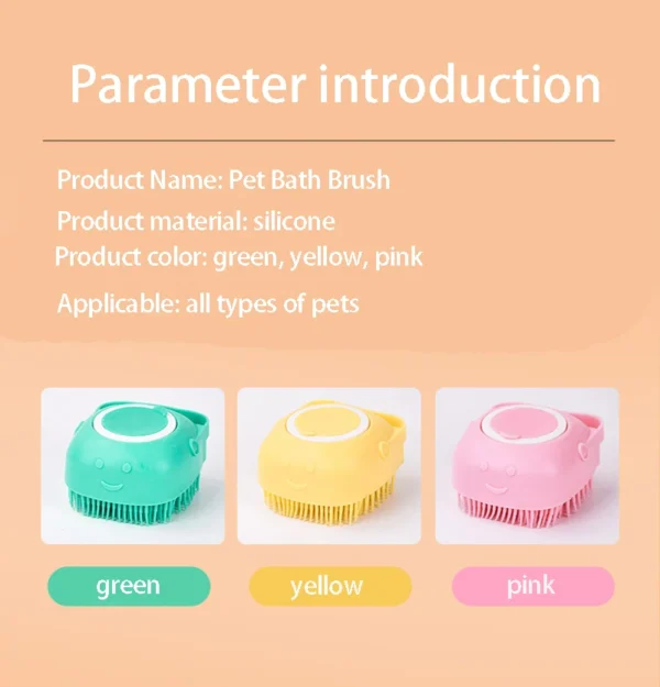 Bathroom Puppy Big Dog Cat Bath Massage Gloves Brush Soft Safety Silicone Pet Accessories for Dogs Cats Tools