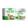 Dog And Cat Tooth Wipes, Pet Dog Mild Tooth Cleaning Tartar Stains Fresh Breath Wipes