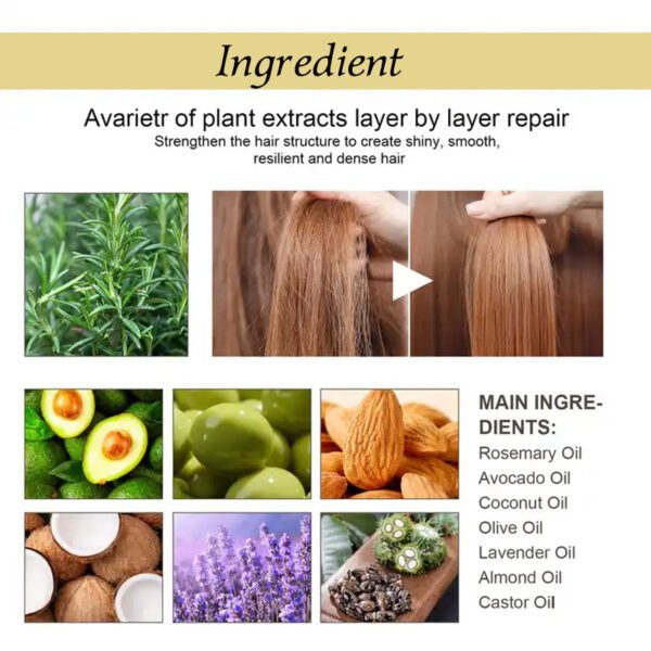 HAIR OIL Improves Dry Hair Organic Rosemary Hair Care Essential Oil