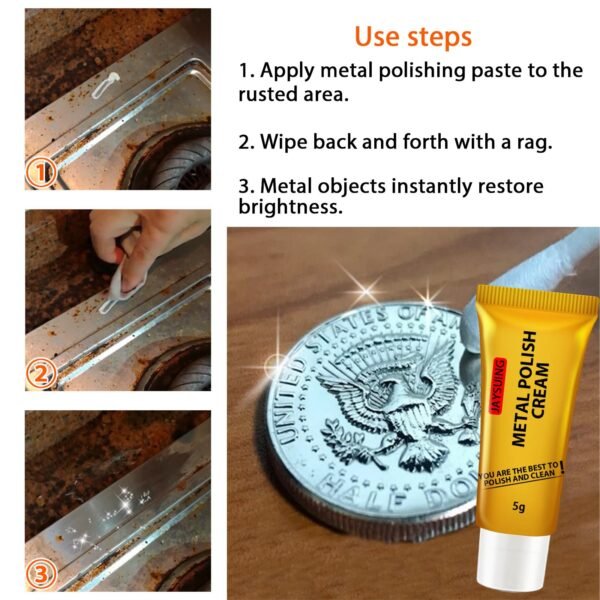 Jaysuing Stainless Steel Cleaning Paste Kitchen Pot Bottom Black Scale Rust Remover Multi-Effect Decontamination Paste Metal Polishing Paste