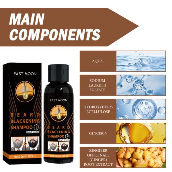 Shampoo Men's Hair Cleansing Moisturizing Massage Treatment Smoothing Dark Hair Shampoo