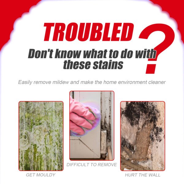 Mildew Remover, Bathroom Kitchen Ceiling Wall Cleaning Stains Anti-mildew Cleaner