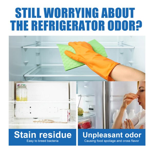 Refrigerator Cleaning Tablets, Deep Cleaning Household Freezer Crevices Descaling Odor Cleaning Effervescent Tablets