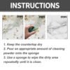 Stone Cleaning Powder, Household Kitchen Countertop Marble Tile Stain Cleaning Decontaminating Polishing Powder