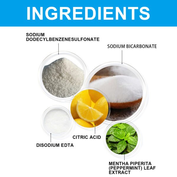 Refrigerator Cleaning Tablets, Deep Cleaning Household Freezer Crevices Descaling Odor Cleaning Effervescent Tablets