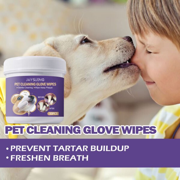 F2CA10A02EF0DCF8D6A033F52A77055E.jpg JAYSUING Pet Cleaning Glove Wipes, Pet Gum Care Gently Clean Dental Tartar Odor