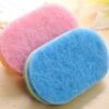 Kitchen Cleaning Bathroom Toilet Kitchen Glass Wall Cleaning Bath Brush Plastic Handle Sponge Bath Bottom