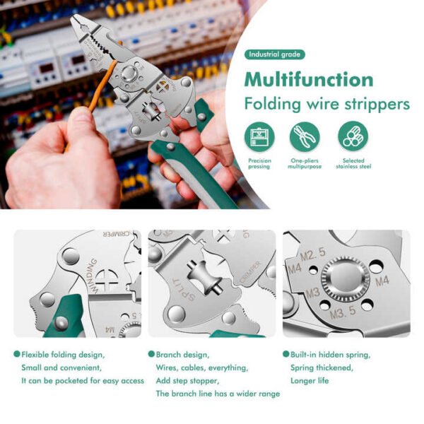9-in-1 Multi-Functional Crimping Pliers