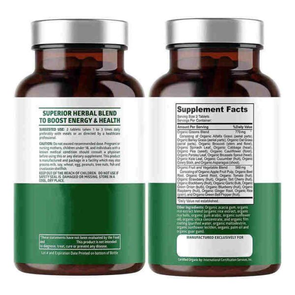 Herbal Superfood Greens Capsule Supplement