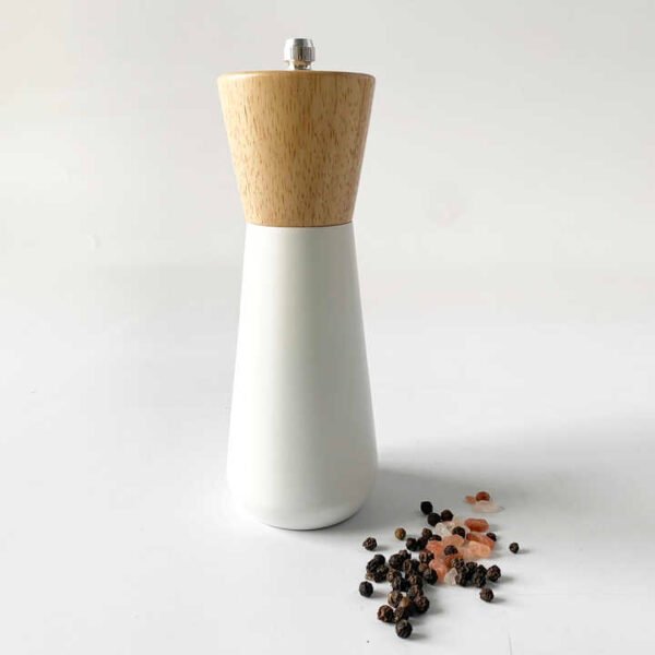 Ceramic Pepper Mill with Wood Top