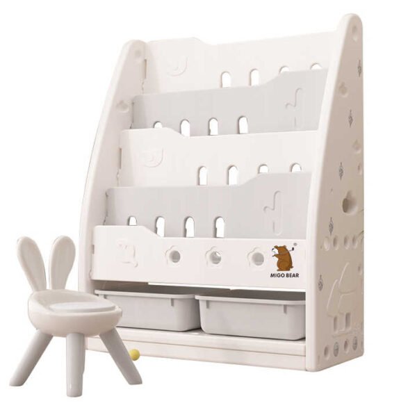 MIGO BEAR Kids Bookshelf Organizer