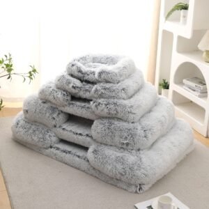 Dog House Cat House Plush Round Pet House Dog Bed Winter Dog Mat Pet Bed Pet Supplies