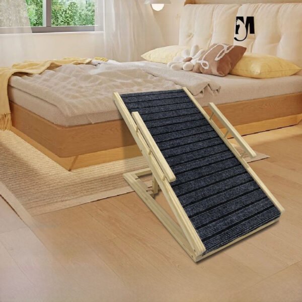 Pet Dog Steps Stairs Bed Elderly Dog Cat Folding Ladder Slope Small Medium Dog Solid Wood Bed Side Ladder