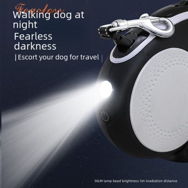 Pet Automatic Retractable Traction Rope With LED Light Dog Walking Rope Reflective Tractor Dog Traction Rope In Stock Wholesale