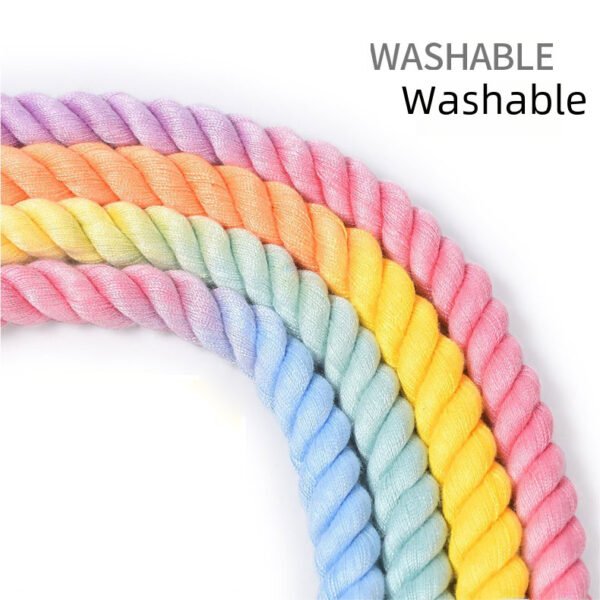 Woven Rainbow Running Dog Leash Multifunctional Dog Leash Double-headed Pet Leash Dog Leash