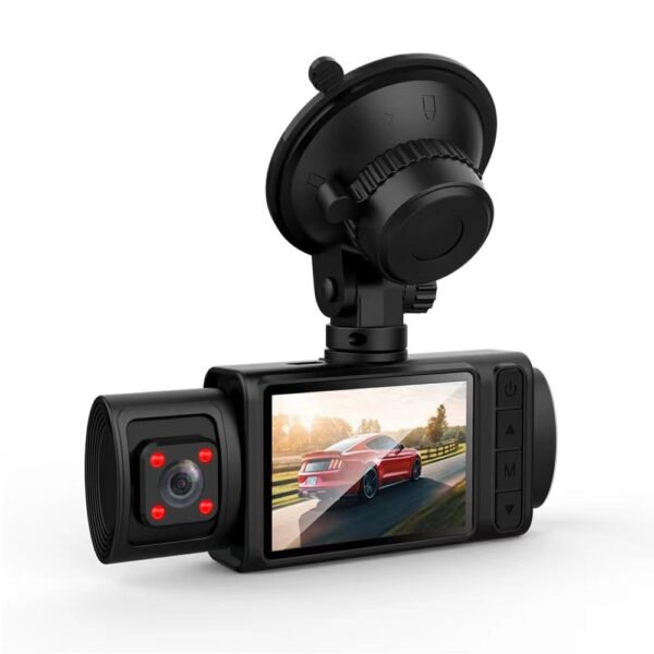 The New Three-lens Driving Recorder 2 Inch HD 1080p Car Front Inside