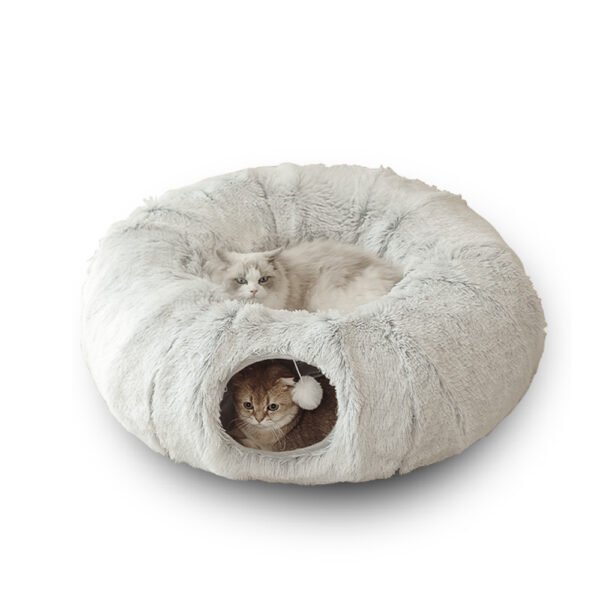Foldable Plush Cat Tunnel Nest