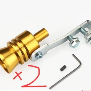 Car Modified Sound Wave Imitator Turbo Whistle - Gold 2pcs, S