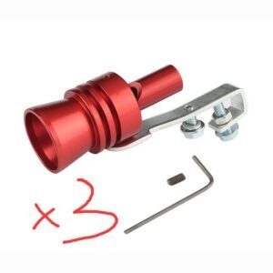 Car Modified Sound Wave Imitator Turbo Whistle - Red 3pcs, M