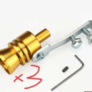Car Modified Sound Wave Imitator Turbo Whistle - Gold 3pcs, M
