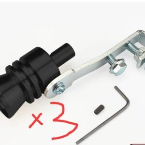 Car Modified Sound Wave Imitator Turbo Whistle - black 3pcs, Xl