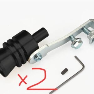 Car Modified Sound Wave Imitator Turbo Whistle - black 2pcs, S