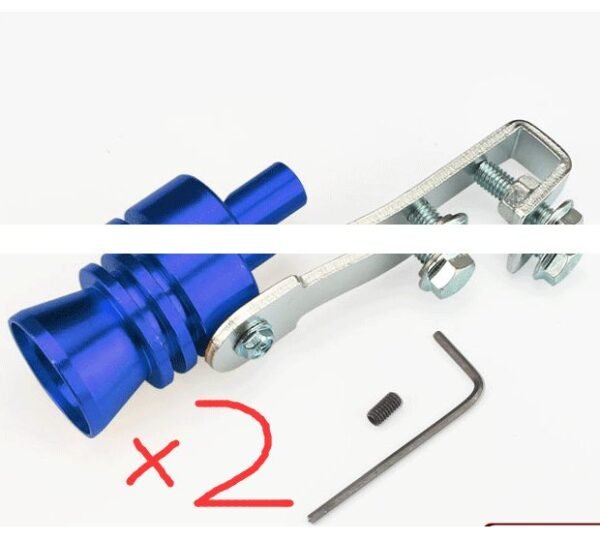 Car Modified Sound Wave Imitator Turbo Whistle - Blue 2pcs, M